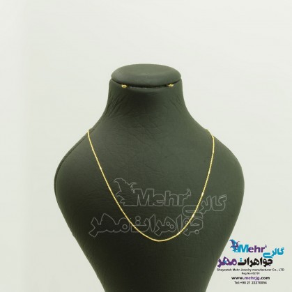 Gold chain - New Figaro design, length 45 cm-MM1634